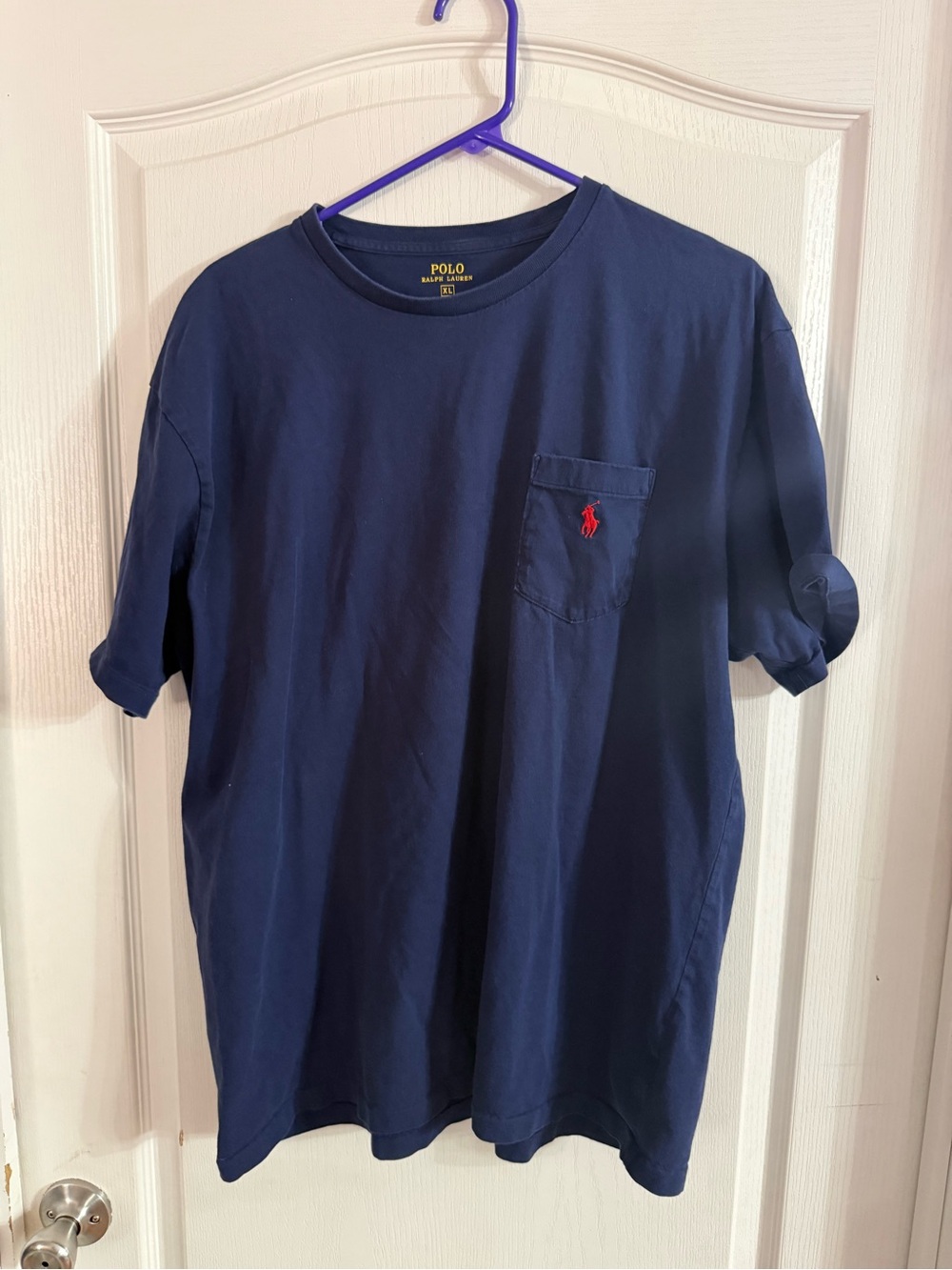 Polo Ralph Lauren Men’s Navy Embroidered Shirt Sz XL. AG-237